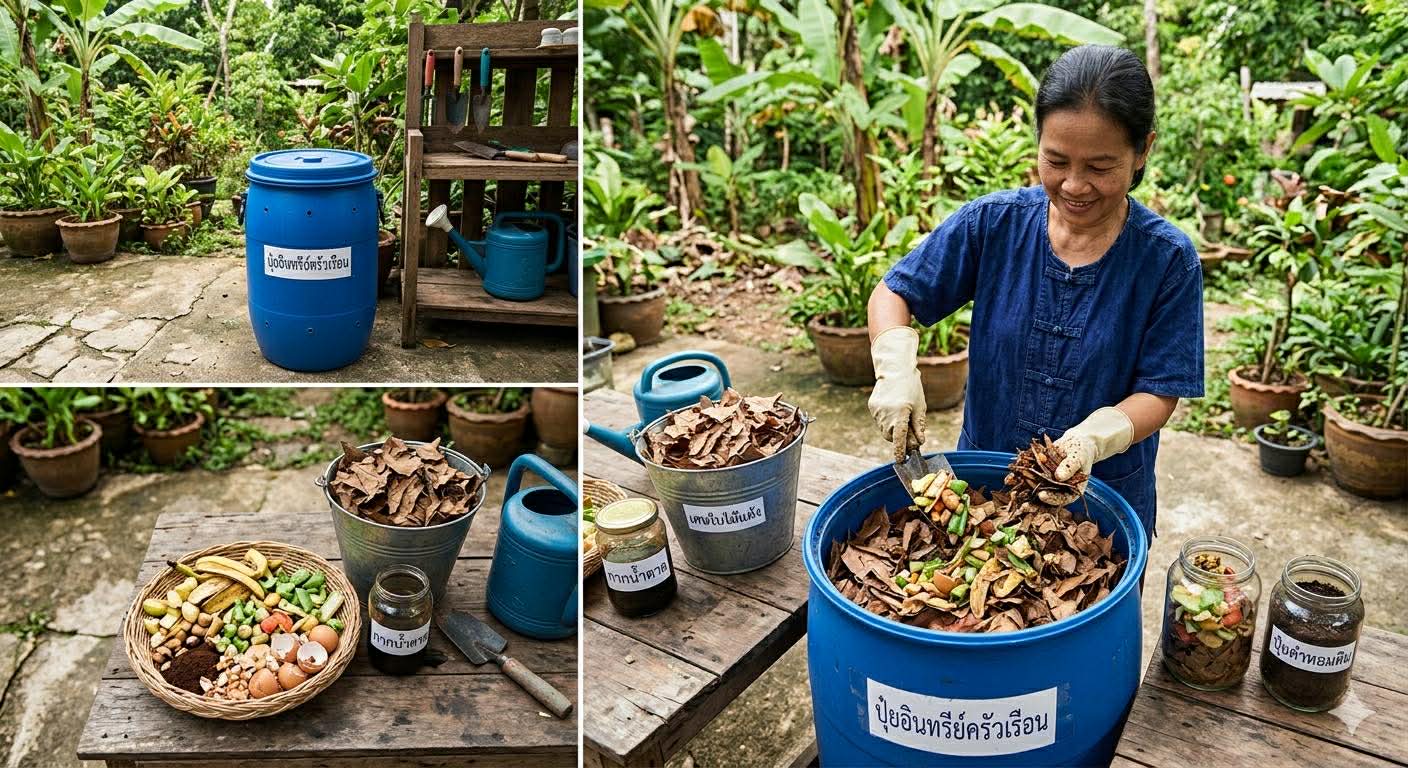 ปุ๋ยอินทรีย์ทำเองได้ ใช้เศษอาหารในบ้านแทนการซื้อ